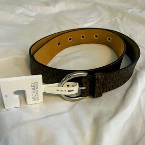 Michael Kors Leather MK Belt